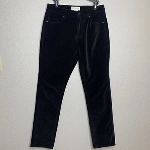 NWT KATE SPADE Broome Street 28 Stretch Velveteen Pant Straight Leg Black - Picture 1 of 7