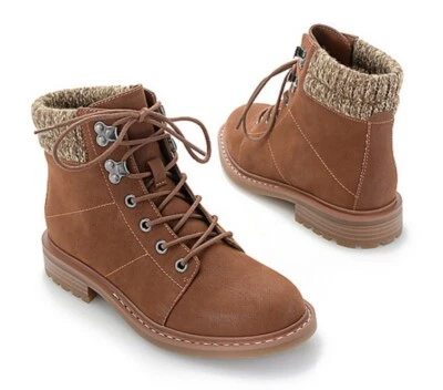 MIA AMORE"RANIE"SWEATER LACE UP ANKLE BOOTS  - Image 1 of 3