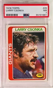 1978 Topps Larry Csonka #25 PSA Near Mint 7 NY Giants / Miami Dolphins - Picture 1 of 2