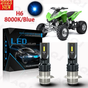 For Kawasaki KFX450R 2008-2011 KFX400 2005-2006 blue 8k LED H6M Headlight Bulbs - Picture 1 of 14