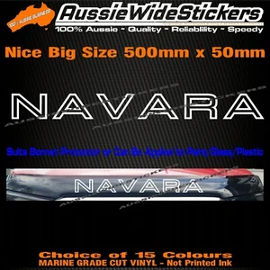 NAVARA 4x4 d40 d22 np300 UTE Bonnet Protector canopy sticker 500mm WHITE - Picture 1 of 4