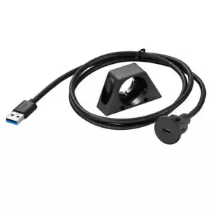 USB A 3.0 to USB C with Flush Mount Cable for Car/Truck/Boat | Male to Female - Picture 1 of 8