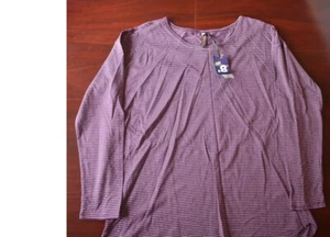 Purple and Silver Sparkly Striped Top - Picture 1 of 2