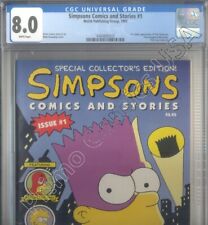 PRIMO:  SIMPSONS Comics & Stories #1 Bart Homer w/ poster 1993 Welsh CGC 8.0 VF