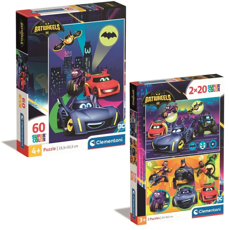 Clementoni Batwheels Batman Super Color Puzzle 2x20/60 Parts From 4J. - Image 1 of 1