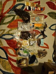 Huge Lot Of Fly Tying Materials Feathers And Fur. All Types. Misc Items