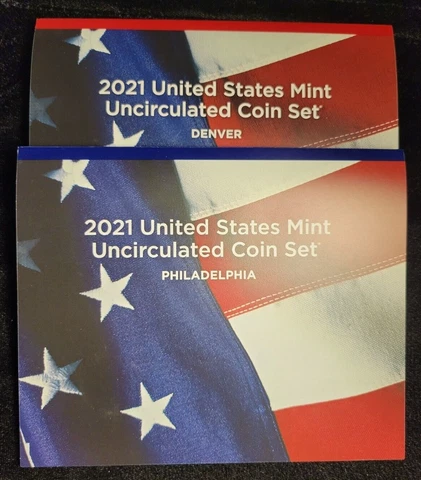 2021 P&D Uncirculated Mint Set | Beautiful Set | US Mint Set | UNC Cover