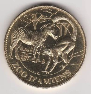 2008 COIN MEDAILLE SOUVENIR A-B -- 80 000 ZOO D'AMIENS LEMURIEN ZEBRE / ZEBRA - Picture 1 of 2