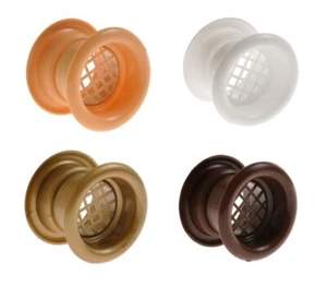 4 x Badezimmertür Rund Lüftungsgitter 40mm Zweiseitig Kreis Möbelabdeckung - Bild 1 von 10