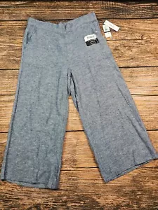 Nuevo con etiquetas Pantalones Cortos Dash Para Mujer L Mezcla de L L L L Cambray Índigo Pierna Ancha Pull On - Imagen 1 de 8