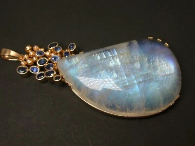 Top Farbstein-Brillant Anhänger Gold 750  D.Treusch Heidelberg - Bild 1 von 4