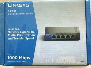 Linksys SE3005 V2 5-port Gigabit Ethernet Switch Sealed - Picture 1 of 5