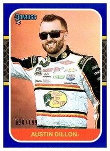 2020 Donruss Racing NASCAR Retro Blue Parallel #168 Austin Dillon #020/199