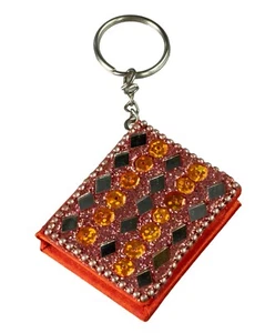 Portachiavi Taccuino Memo Arancione Decorativo - Originale Unico # 3682 - Picture 1 of 4