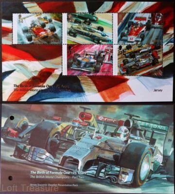 Jersey Stamps: "F1 British World Champions" Prt 2 Presentation Pack MNH S/S 2021 - Image 1 of 4