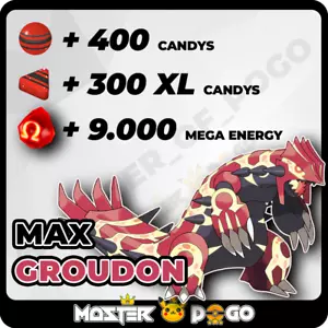 🍬 300 XL CANDY FARM for GROUDON ✅ MAX your GROUDON | Pokemon GO - Imagen 1 de 2
