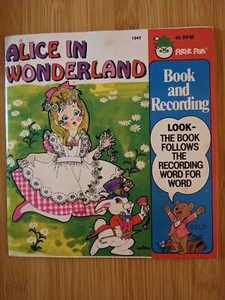 Vintage Antique 1943 Peter Pan Records Alice In Wonderland Book & Record 45 RPM - Picture 1 of 3
