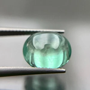 8.30 CT PERFECT EMERALD CHATHUM CORUNDUM OVAL CABOCHON LAB CREATED GEMSTONE - Picture 1 of 3