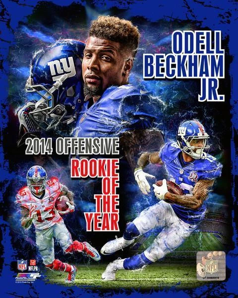 ODELL BECKHAM JR. ~ Imagen Foto 8x10 Color ~ Collage Novato del Año NFL Foto 1 de 1