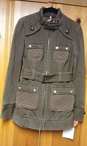 NEW Blanc Noir Brown Cotton Utility Jacket Womens Size Small - Picture 1 of 6