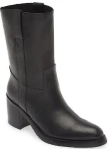 Jeffrey Campbell Desert Me Stacked Western-Inspired Mid-Calf Boot Black New 11.0 - Picture 1 of 12