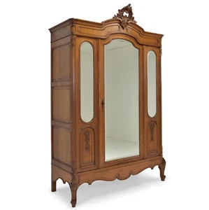 ANTIK! Großer Dielenschrank restauriert Neobarock Eiche massiv Kleiderschrank - Bild 1 von 12