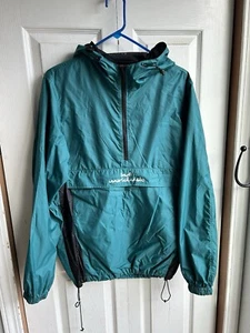Mens Huf Worldwide Emerald Green Anorak Windbreaker L/S Pullover Size Medium - Picture 1 of 7