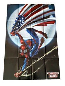 2002 Ultimate Spiderman US Flag Promo Folded 24 X 36 Poster Marvel Comics - Picture 1 of 3