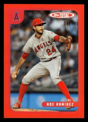 2020 Topps Total Red Parallel /10 #526 Noe Ramirez Los Angeles Angels - Image 1 of 2