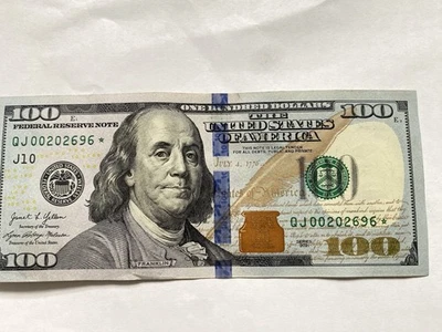 2021 $100 Star Note With Low Serial # And A Repeater-in Crisp Very Nice Cond - Image 1 of 4