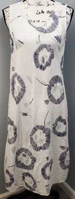 Coldwater Creek Maxi Dress Womens Small Multi Printed Denim Cotton Sleeveless - Image 1 of 4