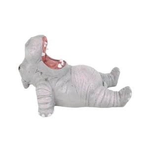 Statuina ippopotamo ippopotamo in ceramica vintage 1994 Polly Craig? - Foto 1 di 9