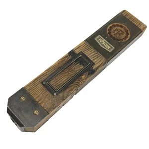 Vintage PFRIEM Brass Bound Wooden Spirit Level Germany Antique No 264 Beer Tap - Picture 1 of 10