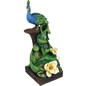 39" Peacock Fountain with LED Light - Picture 1 of 6