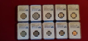 2017 US Mint 225th Anniversary Enhanced Finish 10-Coin Set NGC SP70 ER - Picture 1 of 2