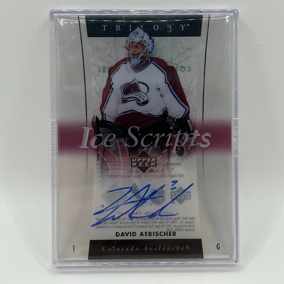 2005-06 Upper Deck Trilogy Ice Scripts David Aebischer #DA - Image 1 of 2