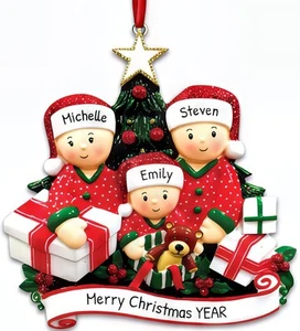 Personalized Family Christmas Ornaments - Custom Family Of 3 Christmas Ornament - Picture 1 of 9