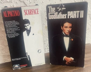 Scarface/Godfather II VHS 1983, 1990 Release 2 Tape Set Al Pacino - Picture 1 of 8
