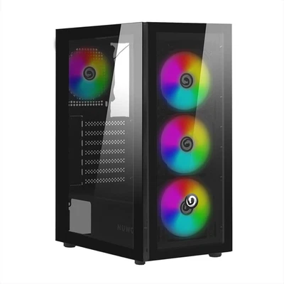 Rodan R601 Nero Case ATX per PC Gaming, Supporta E-ATX, 0.50MM SPCC Con 4 Ventol - Immagine 1 di 4