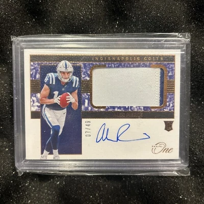 Alec Pierce 2022 Panini One Rookie Patch Autograph RPA /49 RC #19 Colts - Image 1 of 2