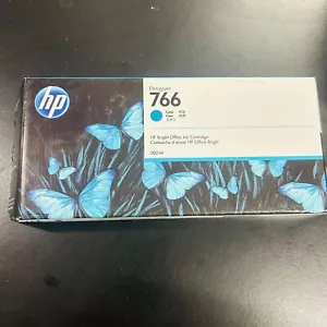 2023 Neu Versiegelt Original HP 766 Cyan Tinte 300ml P2V89A DJ XL 3600 MFP OEM - Bild 1 von 3