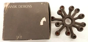 Portacandele vintage Dansk Designs Danimarca metallo nero Spider Jens Quistgaard - Foto 1 di 4