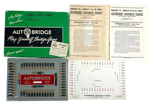 Vtg 1950s Autobridge Game Advanced Set Play Yourself Bridge Game Complete - Picture 1 of 7