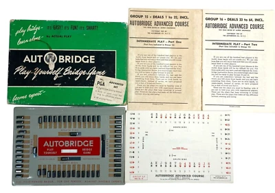 Vtg 1950s Autobridge Game Advanced Set Play Yourself Bridge Game Complete - Image 1 of 4