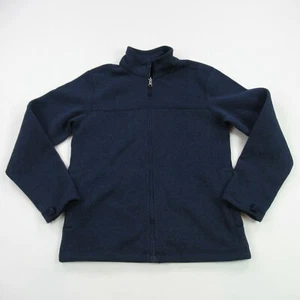 North Face Jacket Boys Large Blue Long Sleeve Fleece Full Zip Pockets Casual - Picture 1 of 10