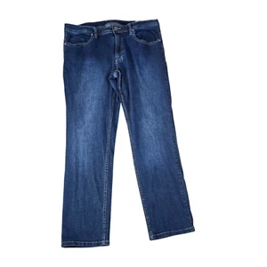 Buffalo David Bitton Jeans Mens 38x32 Blue Jackson Straight Stretch Classic Dark - Picture 1 of 11