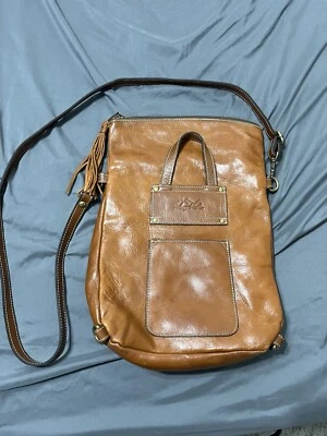 PATRICIA NASH Mochila de Cuero Marrón Bandolera Bolso de Montura Cartera (1145-bb) Foto 1 de 4