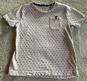 Artesanal + Flow Tejido Niños Beige Azul Palmeras Bolsillo Mangas Cortas Camisa 5 - Imagen 1 de 6