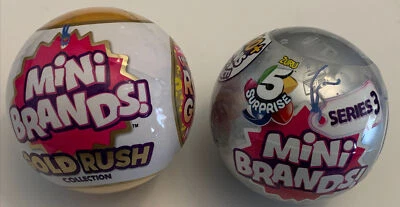 Zuru Surprise Mini Brands Gold Rush Ultra Rare Rose Gold & Series 3 Silver Ball - Изображение 1 из 4