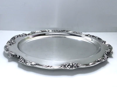 REED & BARTON KING FRANCIS ORNATE 中世纪 ROCOCO LG。 BUFFET 肉盘 22 — 第 1/4 张图片